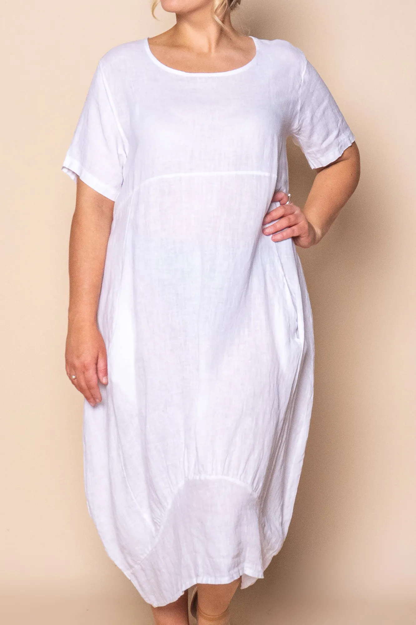 Grier Linen Midi Dress in White sold by Always Alice product image thumbnail 3