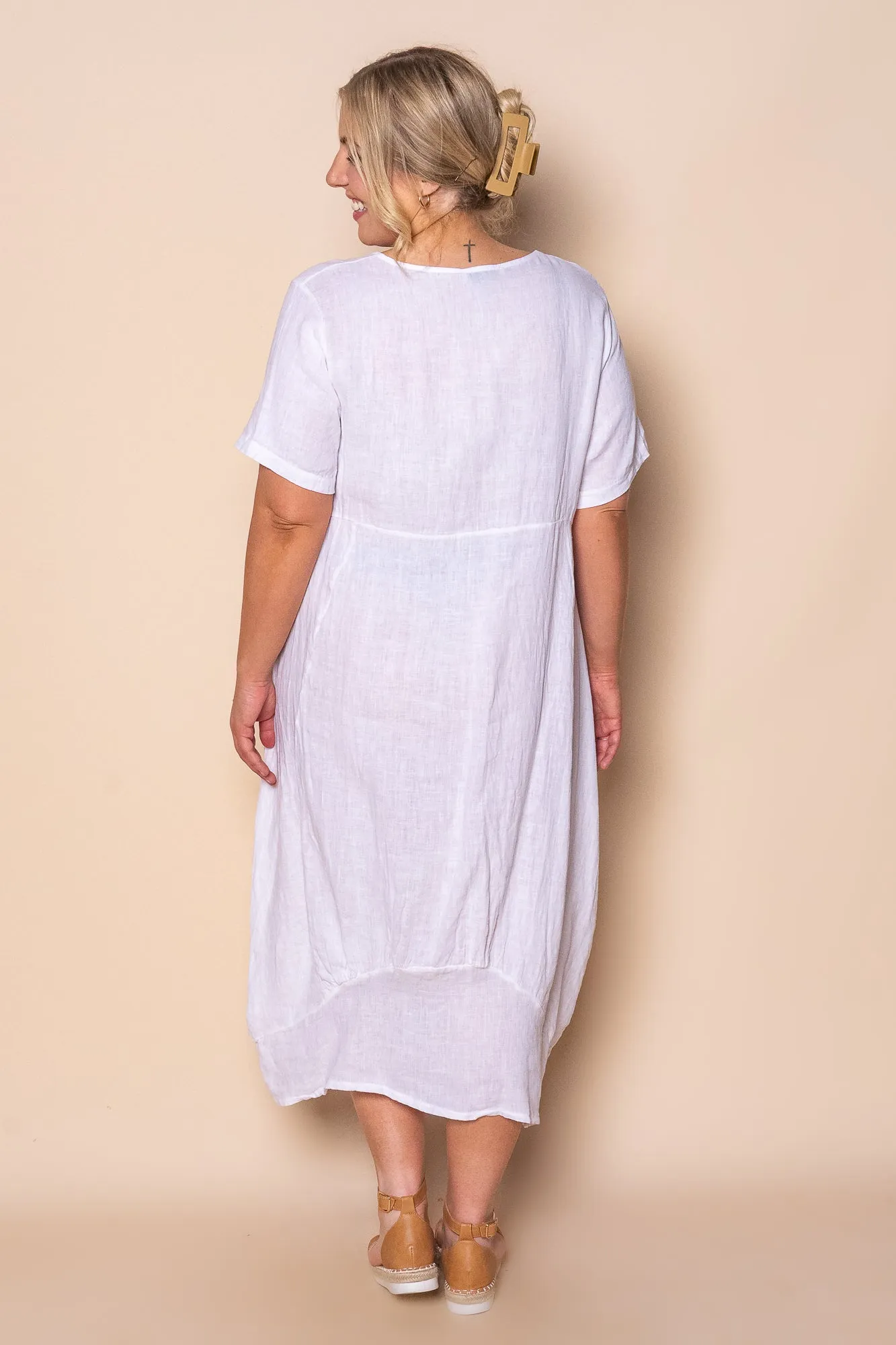 Grier Linen Midi Dress in White sold by Always Alice product image thumbnail 5