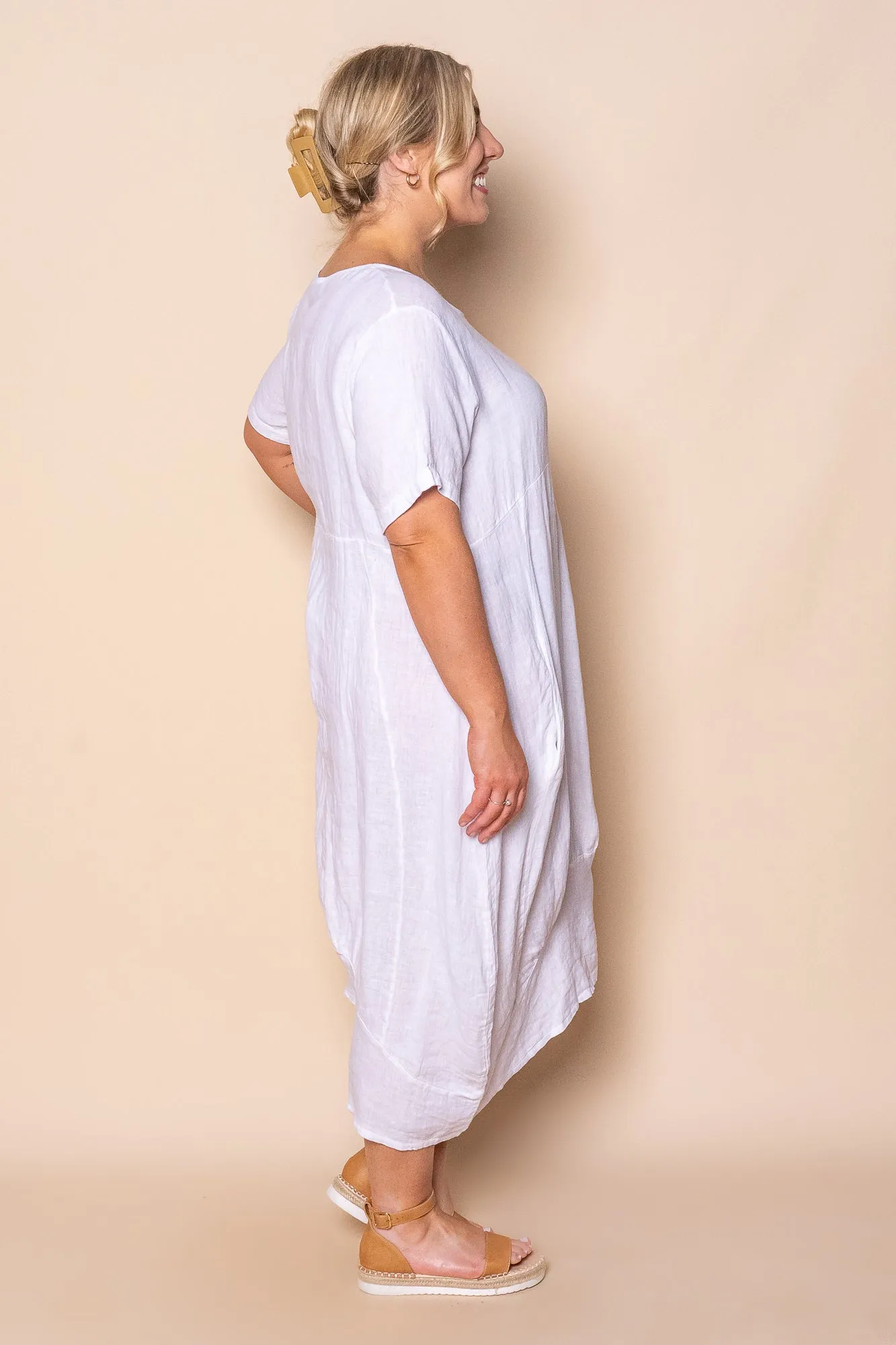 Grier Linen Midi Dress in White sold by Always Alice product image thumbnail 4