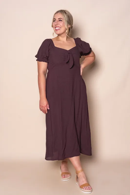 Sienna Midi Dress in Chocolate sold by Always Alice