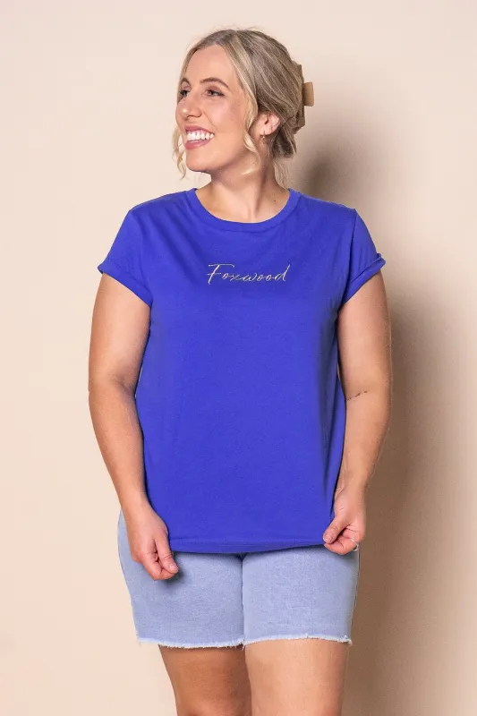 Signature Contrast Tee in Blue - Foxwood made by Foxwood Clothing