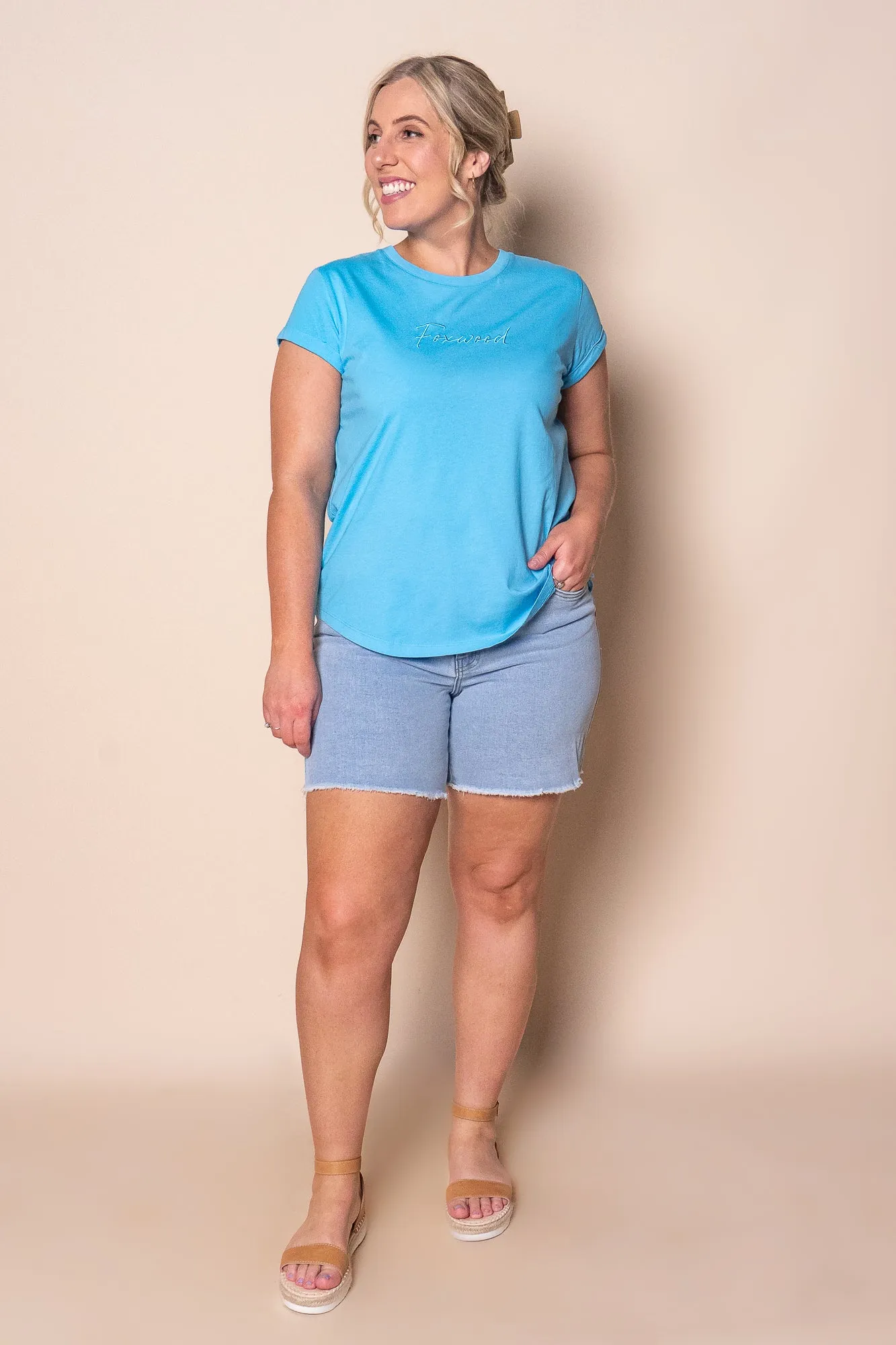 Signature Tee in Azure Blue - Foxwood sold by Always Alice product image thumbnail 3