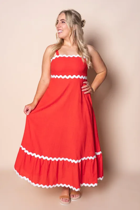 Mira Maxi Dress in Red sold by Always Alice