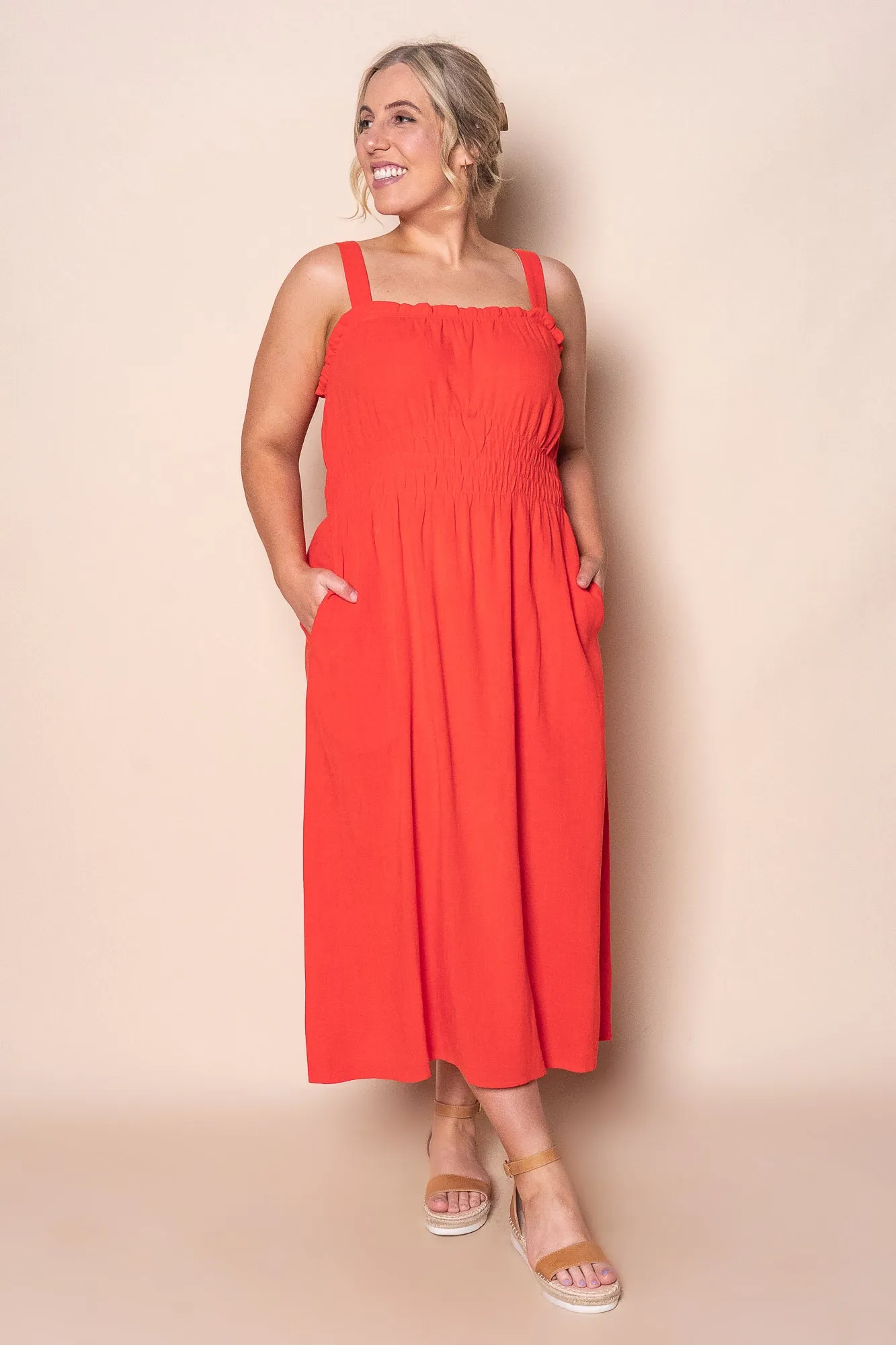 Dandelion Midi Dress in Tangelo - Foxwood sold by Always Alice