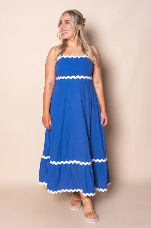 Mira Maxi Dress in Cobalt Blue sold by Always Alice