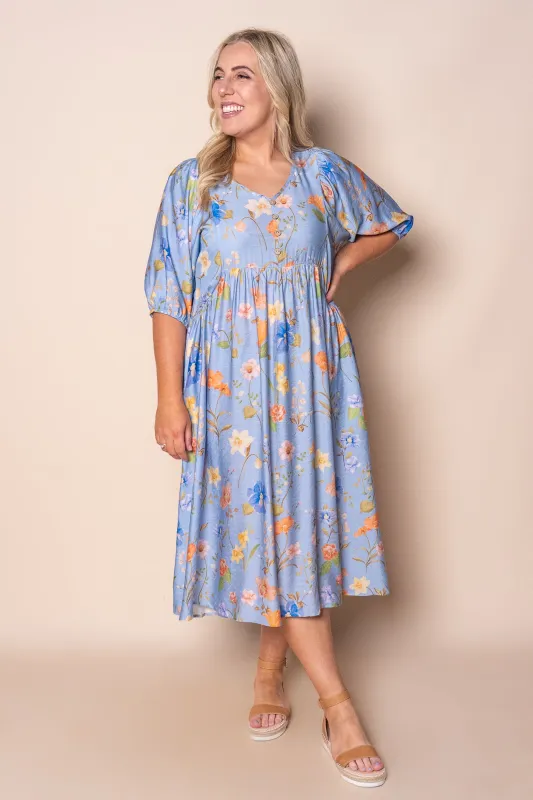 Anna Midi Dress in Light Blue sold by Always Alice