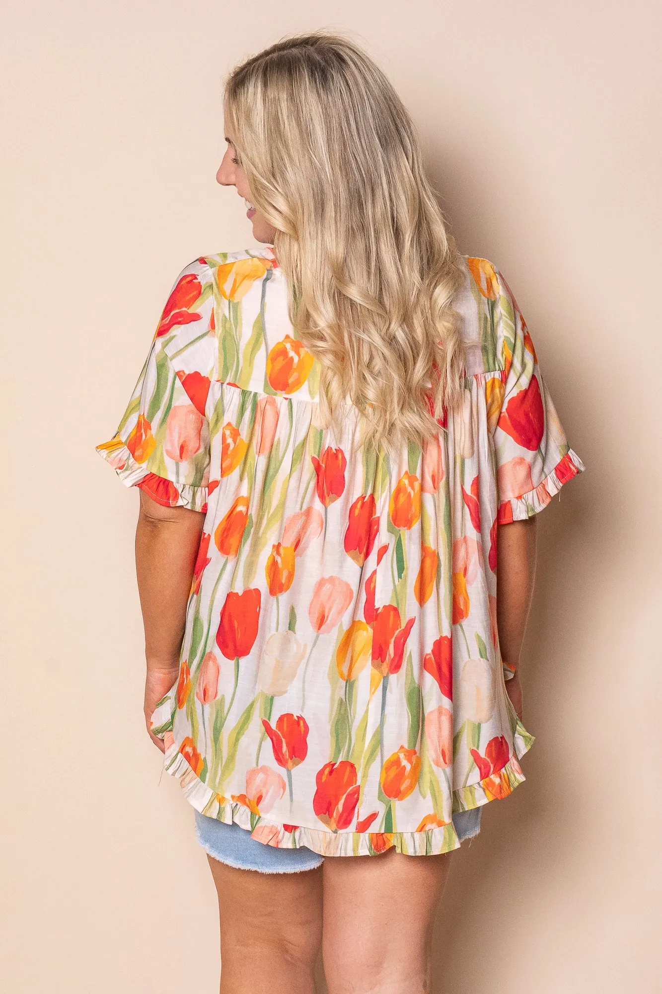 Heidi Floral Top in Beige Multi sold by Always Alice product image thumbnail 5