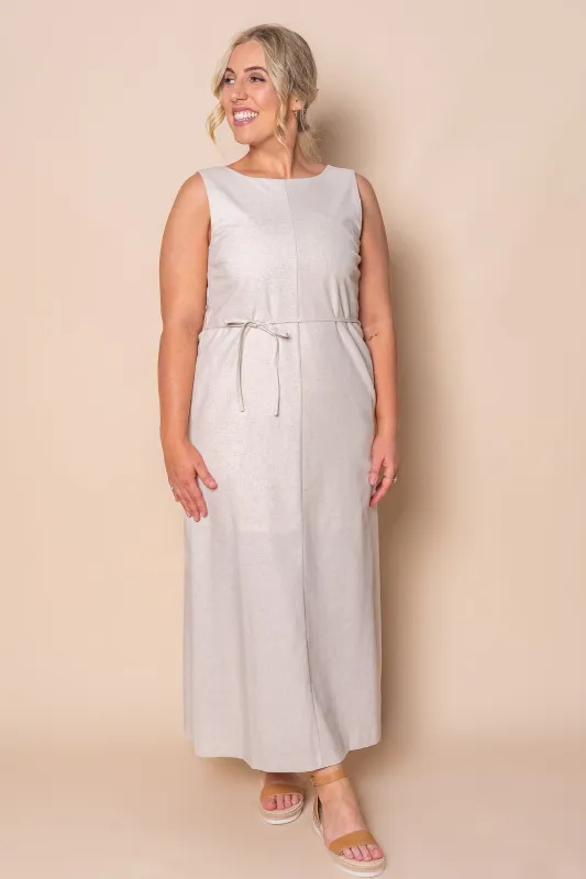 Tallow Tie Maxi Dress in Natural - Silent Theory sold by Always Alice