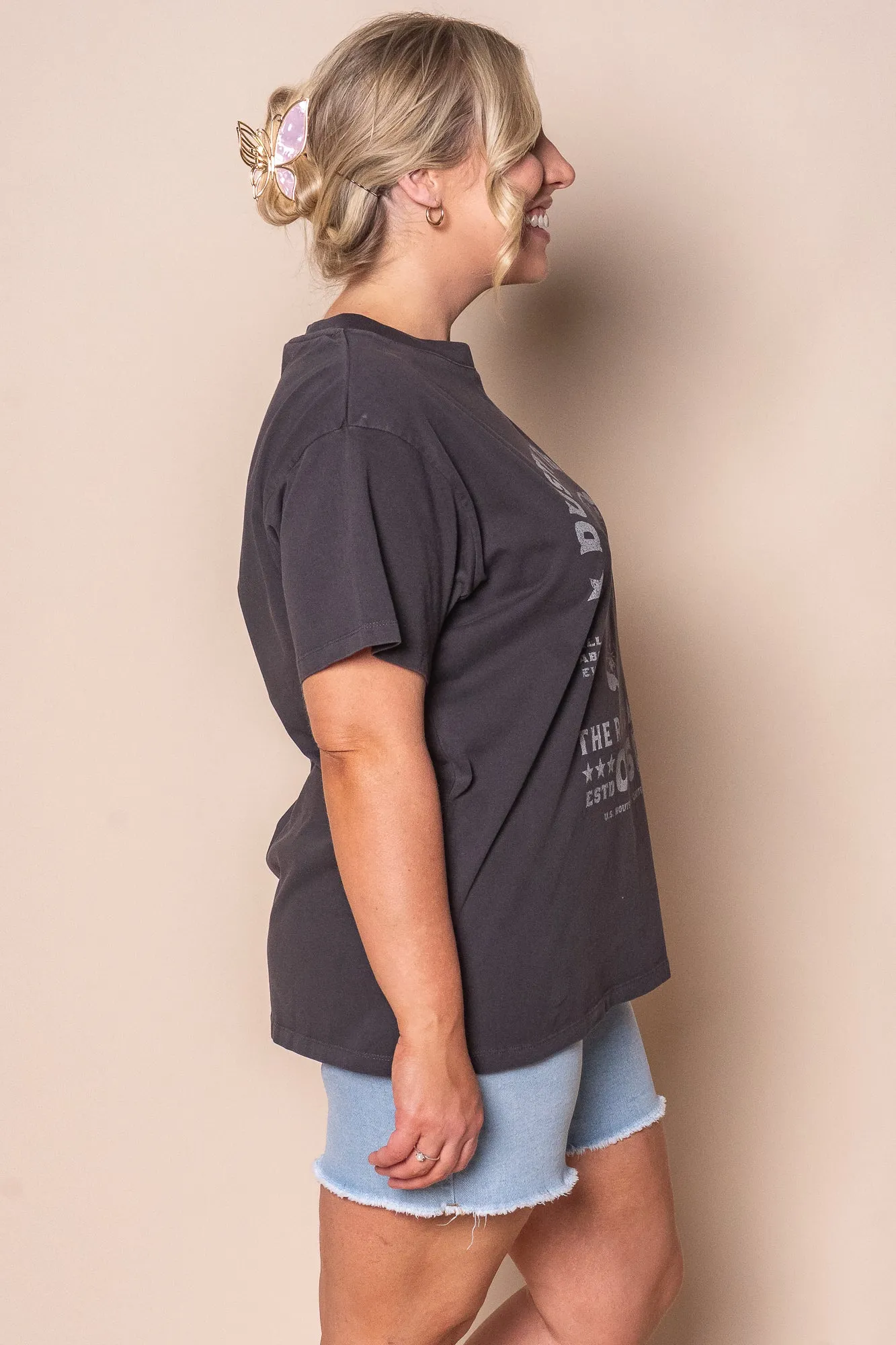 Dusty Trails Relaxed Tee in Washed Black - All About Eve sold by Always Alice product image thumbnail 4