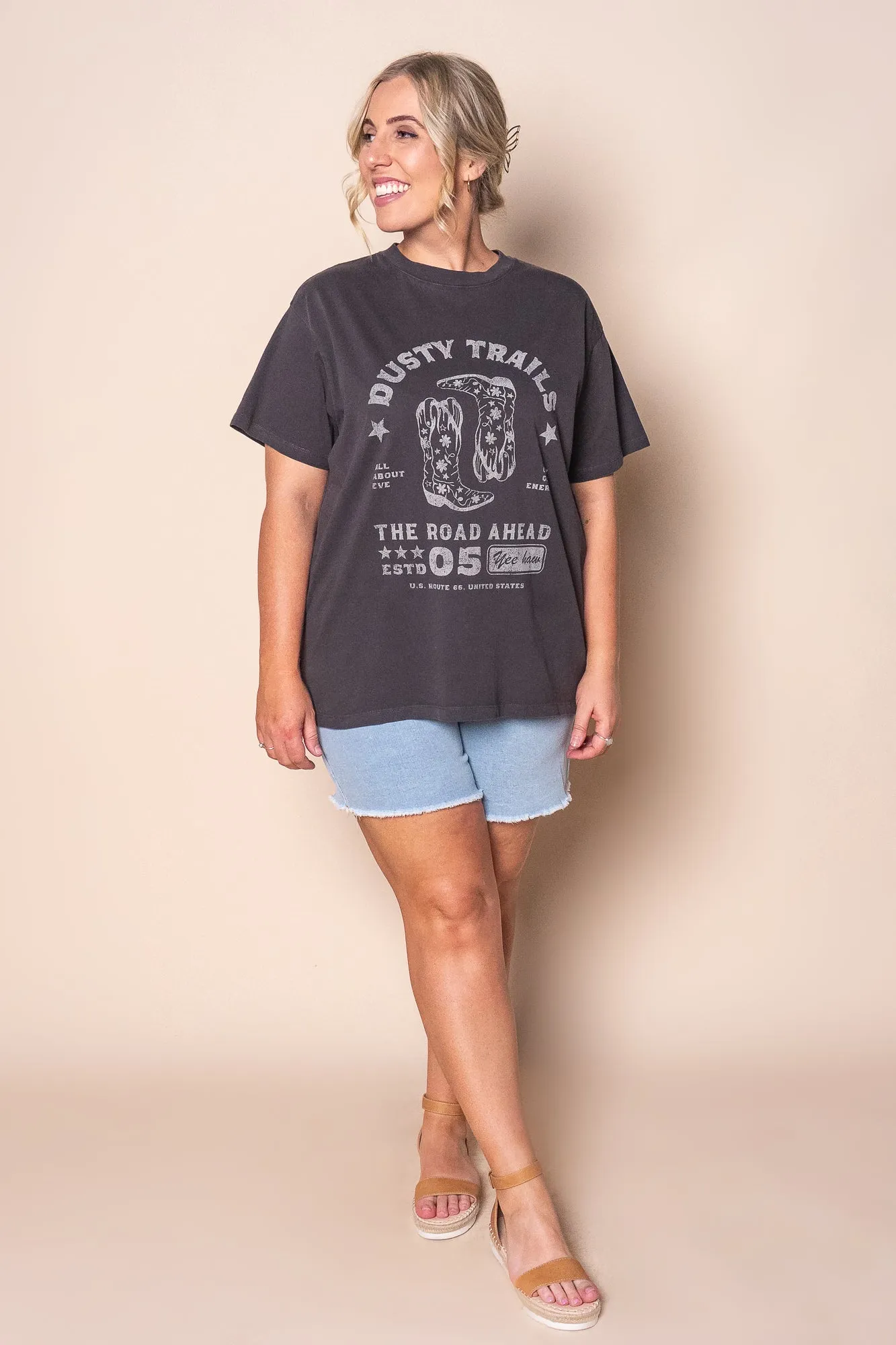 Dusty Trails Relaxed Tee in Washed Black - All About Eve sold by Always Alice product image thumbnail 3