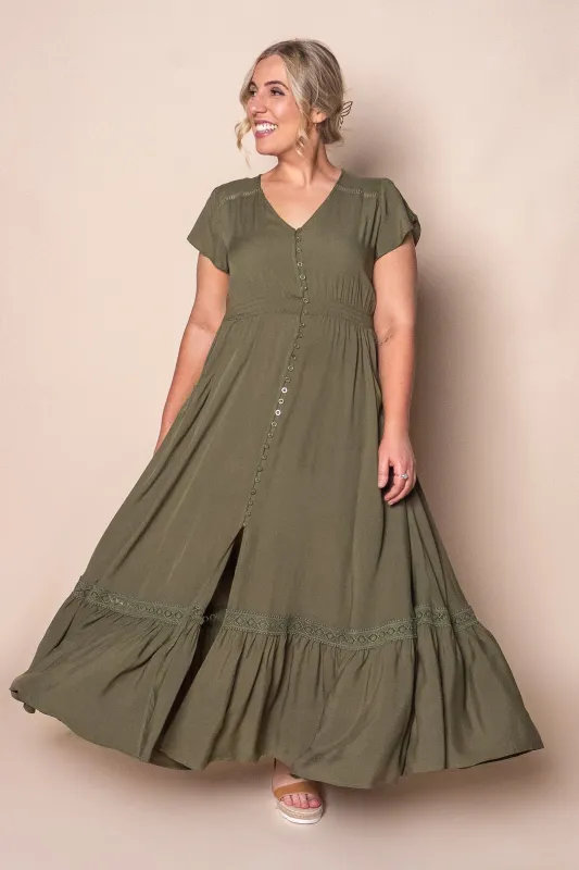 Fernie Maxi Dress in Khaki sold by Always Alice