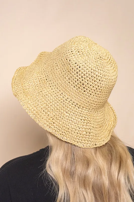 Freya Woven Bucket Hat in Oatmeal - All About Eve sold by Always Alice
