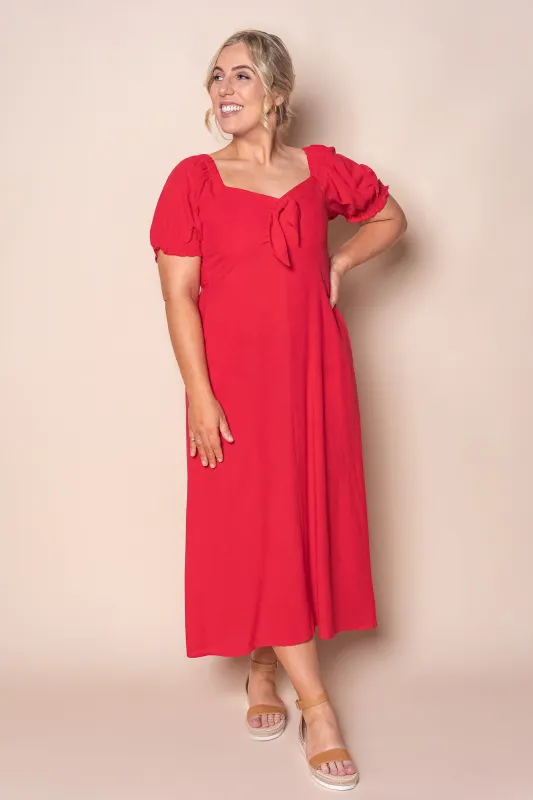 Sienna Midi Dress in Red sold by Always Alice