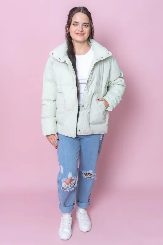 Calliope Puffer Jacket in Pale Green sold by Always Alice