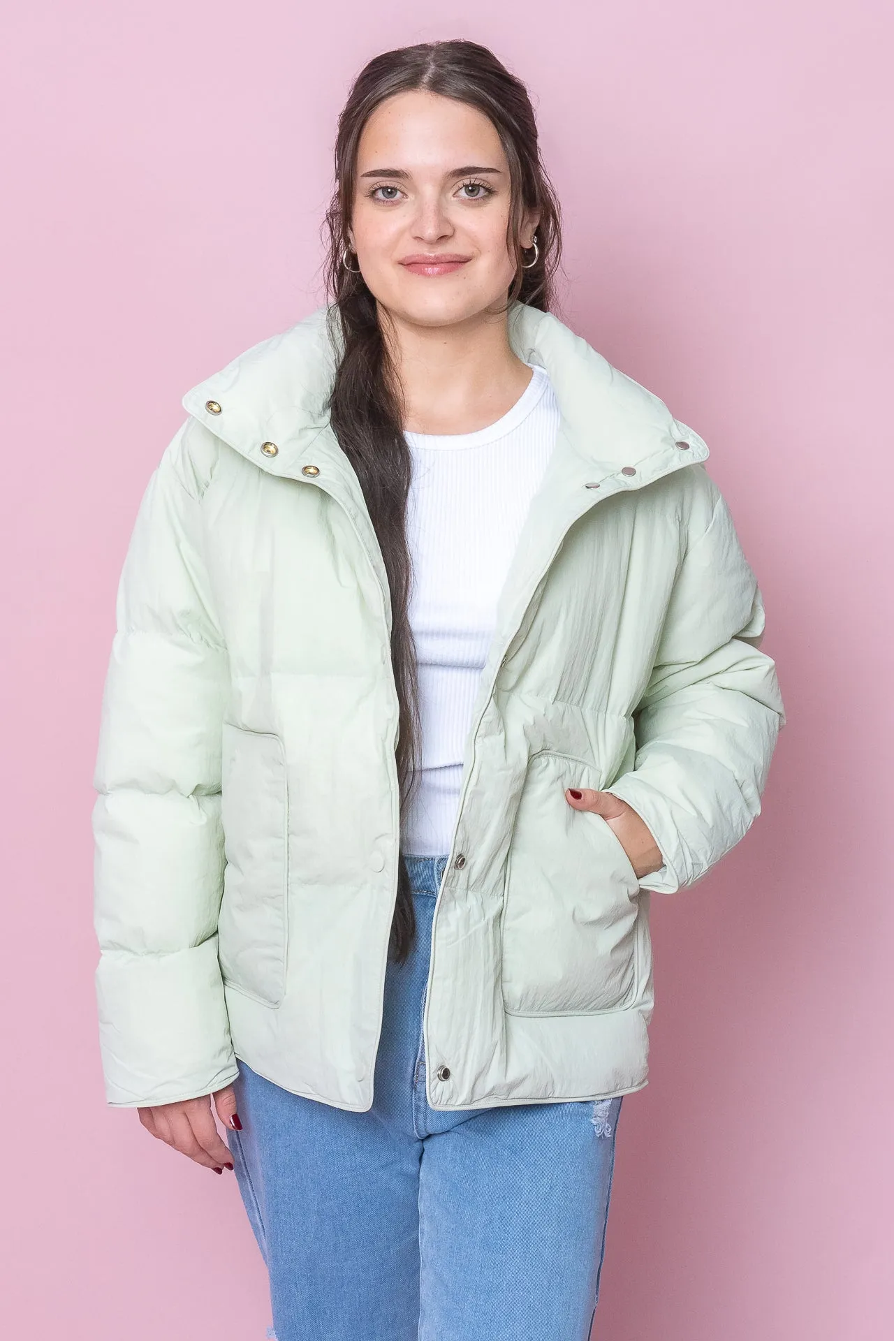 Calliope Puffer Jacket in Pale Green sold by Always Alice product image thumbnail 2