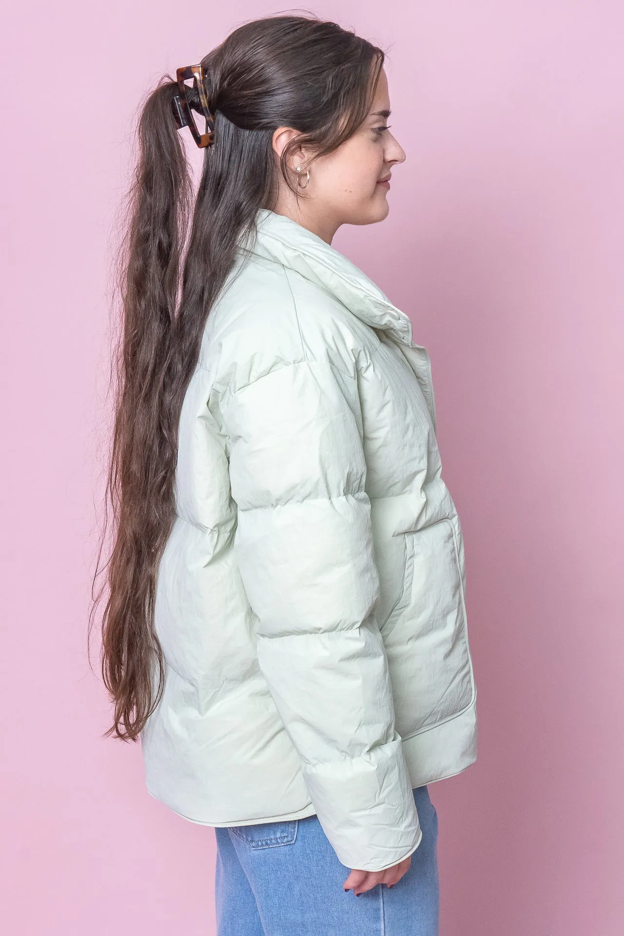 Calliope Puffer Jacket in Pale Green sold by Always Alice product image thumbnail 4