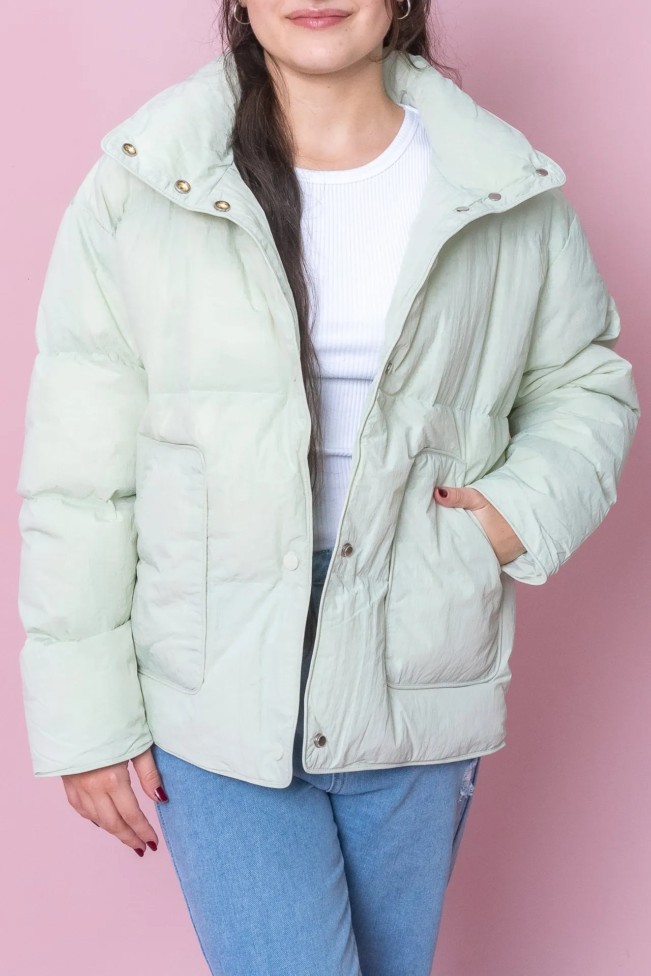 Calliope Puffer Jacket in Pale Green sold by Always Alice product image thumbnail 3