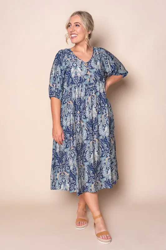 Abigail Midi Dress in Navy sold by Always Alice