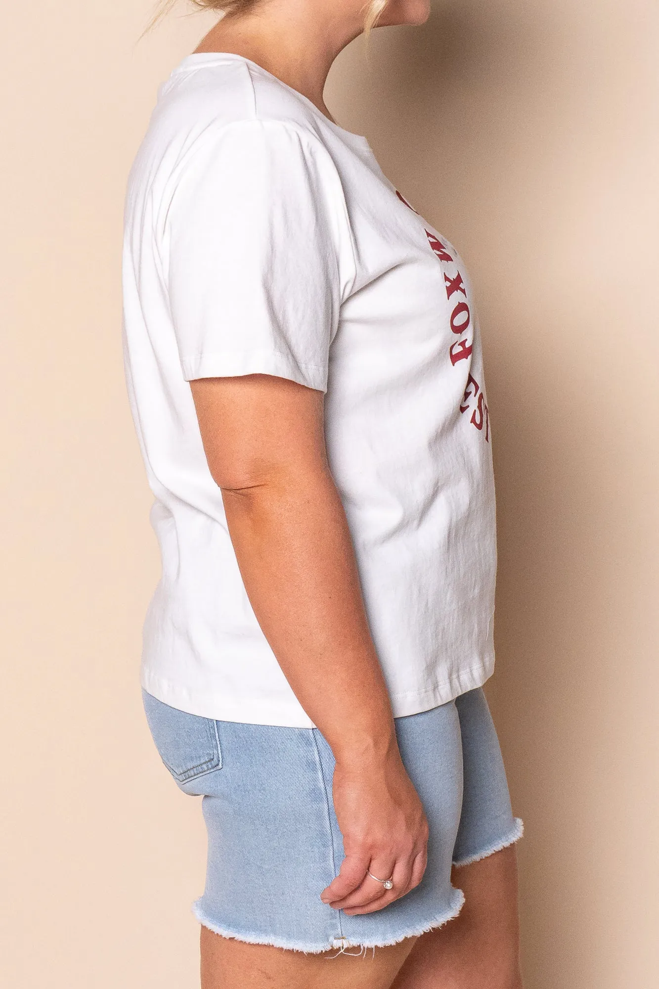 ESTD 2018 Tee in Vintage White - Foxwood sold by Always Alice product image thumbnail 5