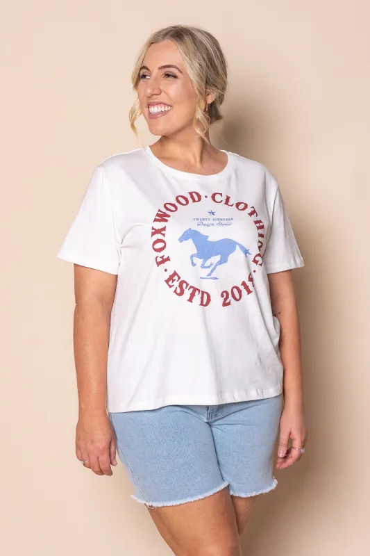 ESTD 2018 Tee in Vintage White - Foxwood made by Foxwood Clothing