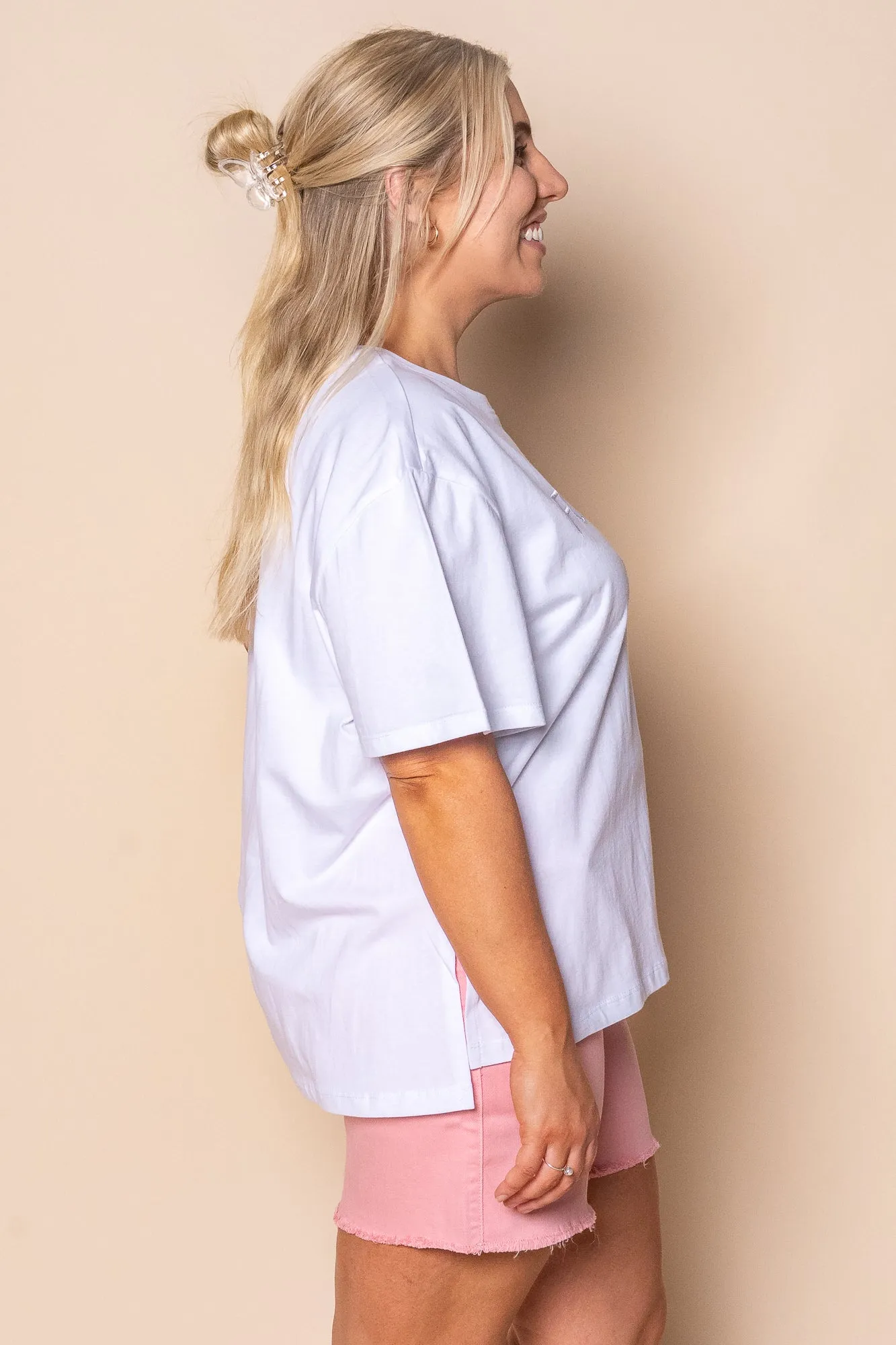 Simplified Tee in White - Foxwood sold by Always Alice product image thumbnail 5