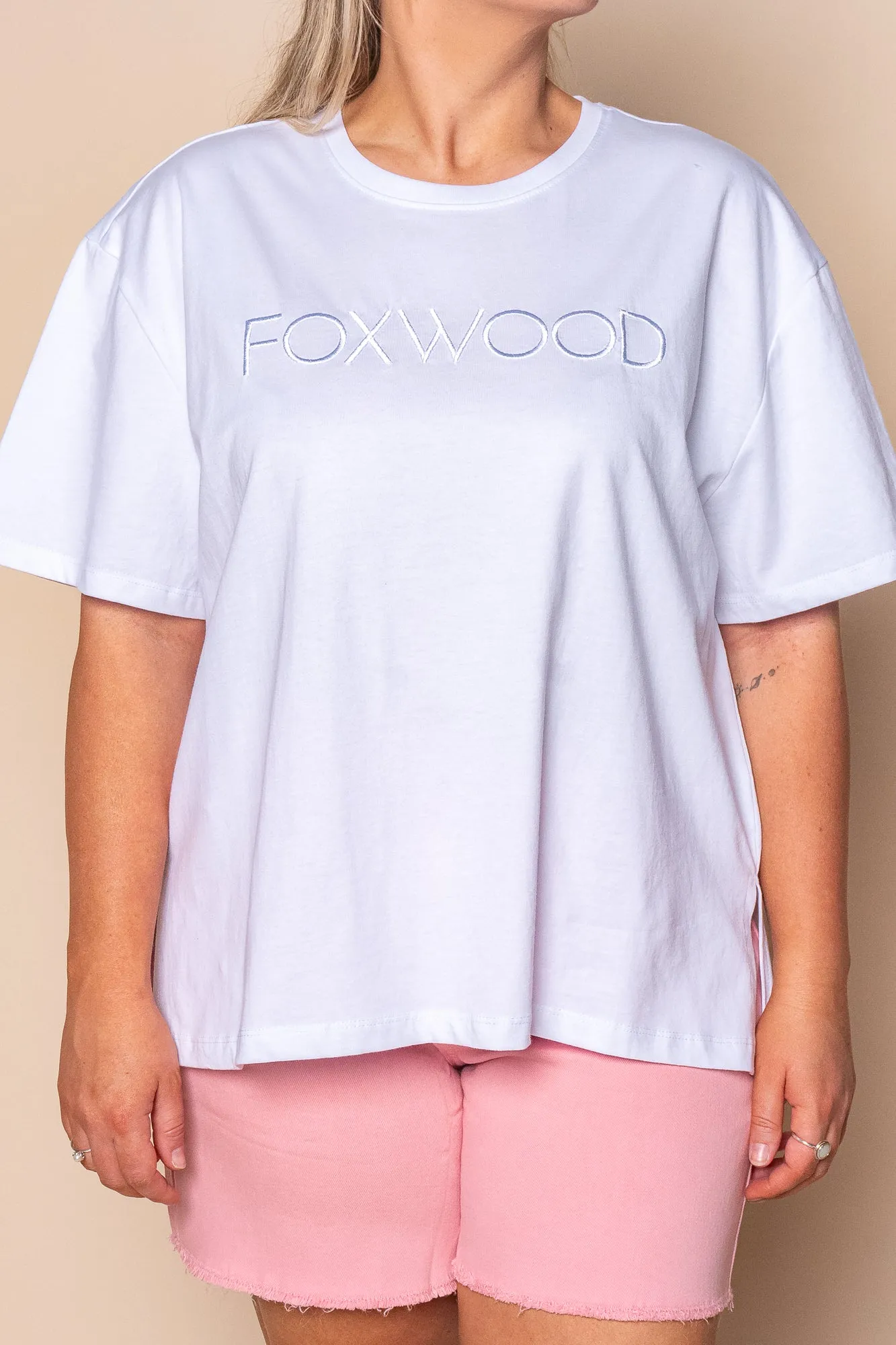 Simplified Tee in White - Foxwood sold by Always Alice product image thumbnail 3