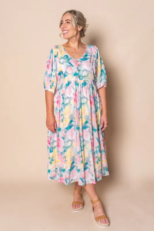 Josia Midi Dress in Blue Multi sold by Always Alice