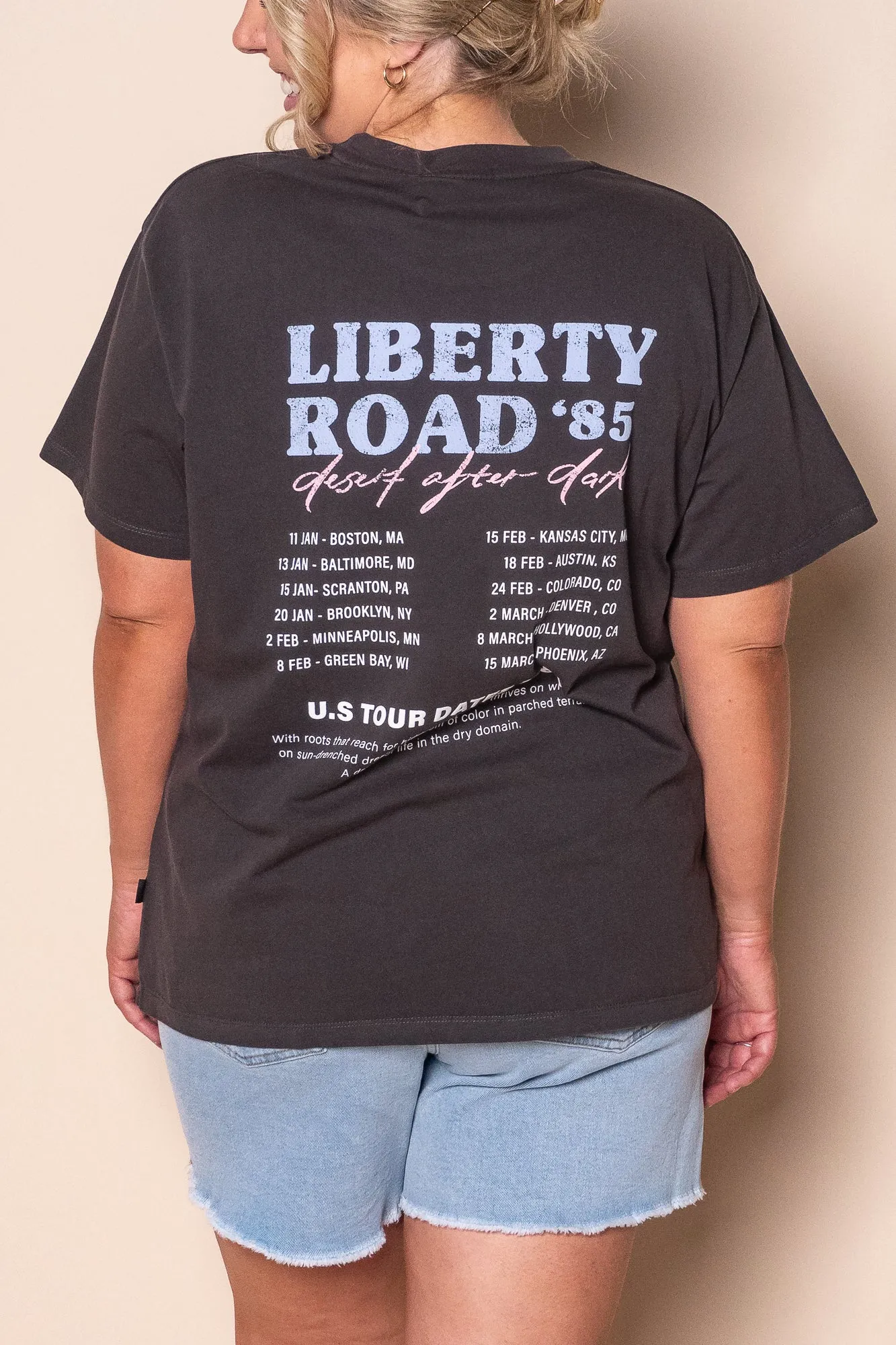 Liberty Road Relaxed Tee in Washed Black - All About Eve sold by Always Alice product image thumbnail 2