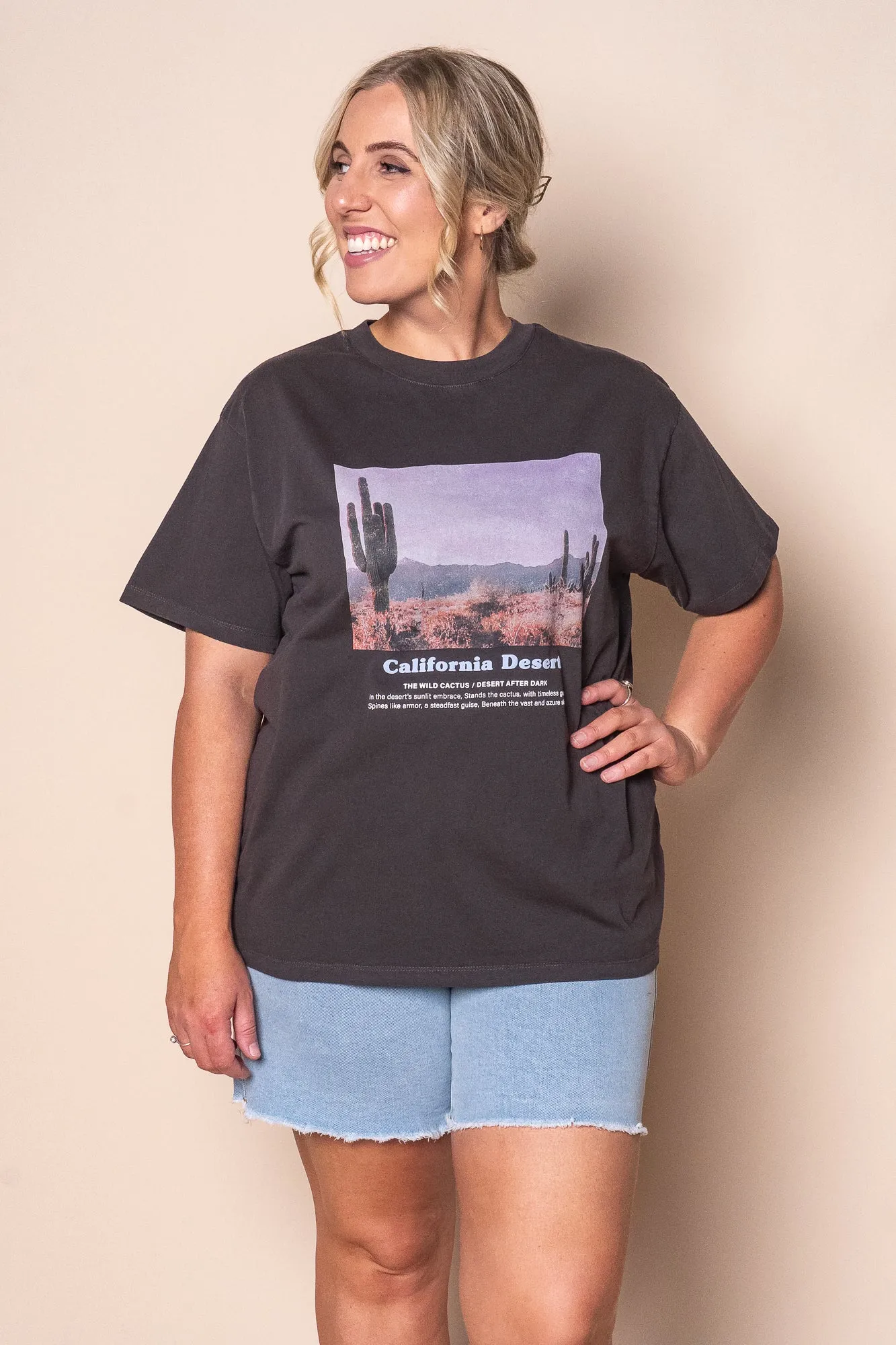 Liberty Road Relaxed Tee in Washed Black - All About Eve sold by Always Alice