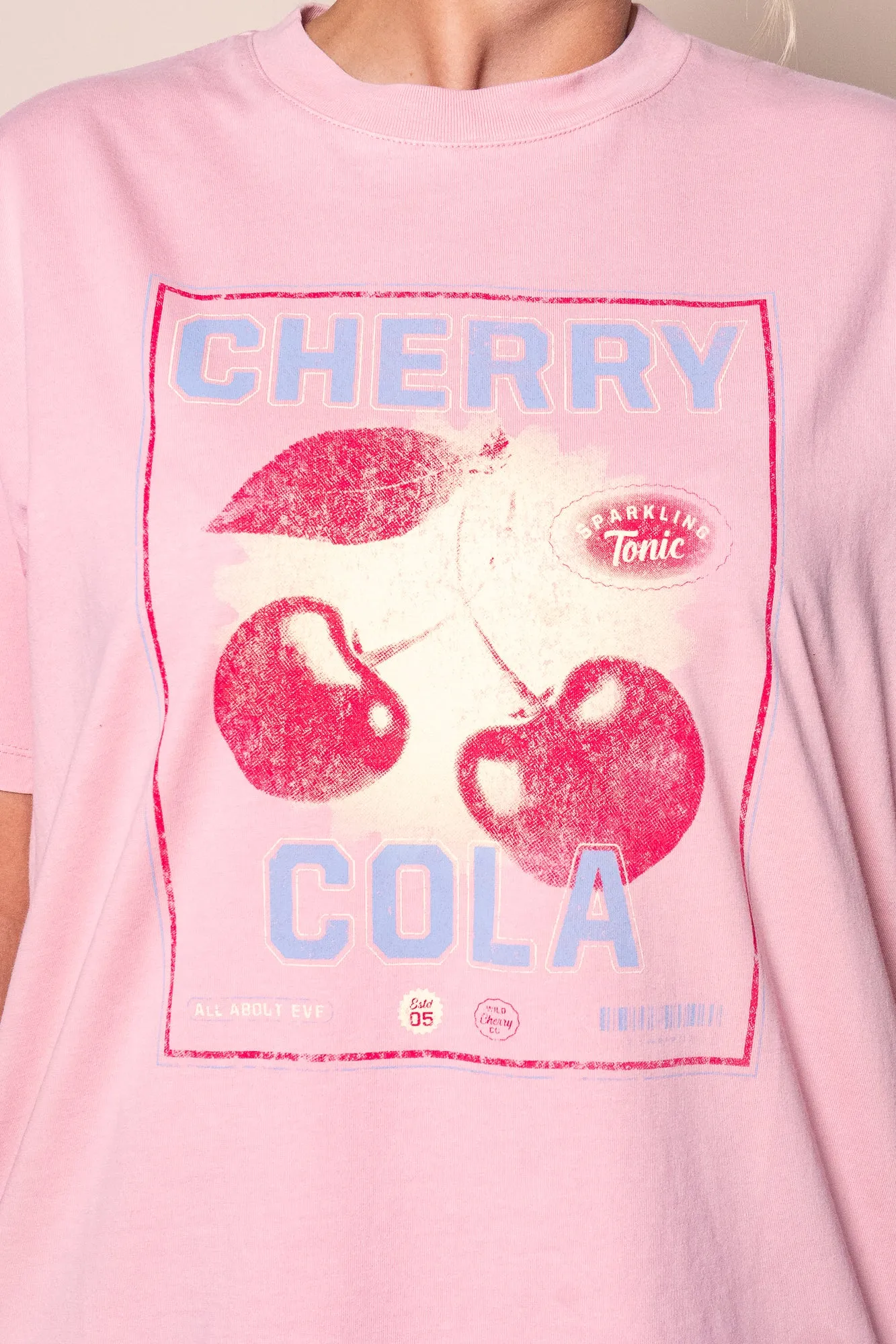 Wild Cherry Relaxed Tee in Pale Pink - All About Eve sold by Always Alice product image thumbnail 4