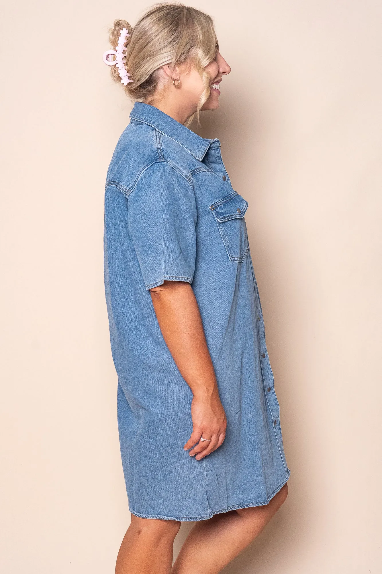 Sorcha Denim Dress in Light Blue - Foxwood sold by Always Alice product image thumbnail 4