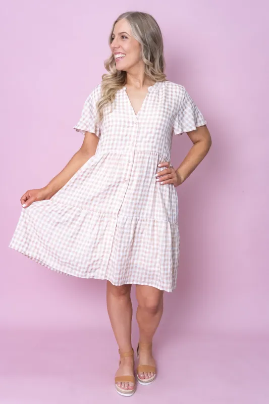 Ava Dress in Latte sold by Always Alice