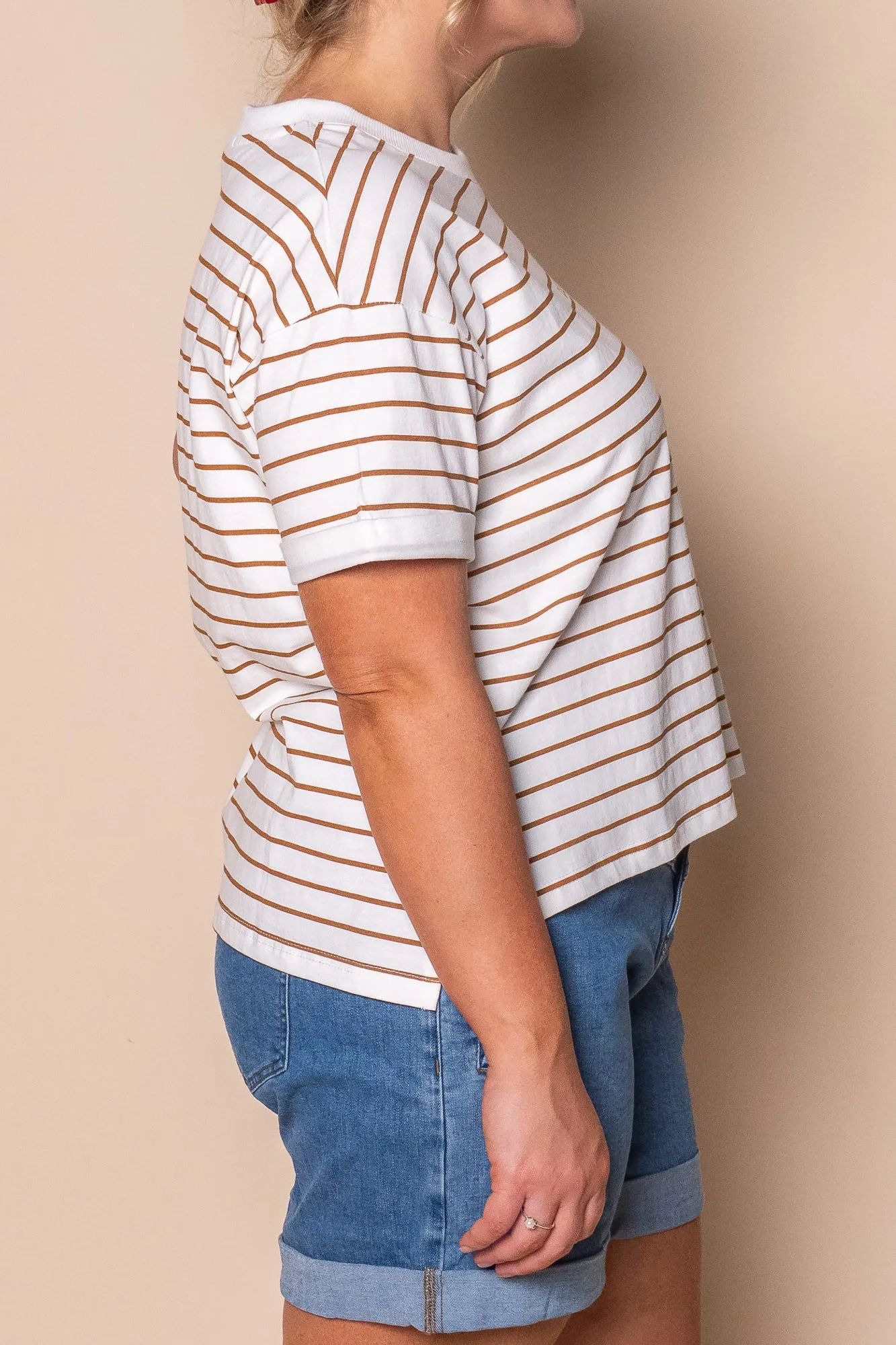 AAE Washed Stripe Tee in Cinnamon - All About Eve sold by Always Alice product image thumbnail 5