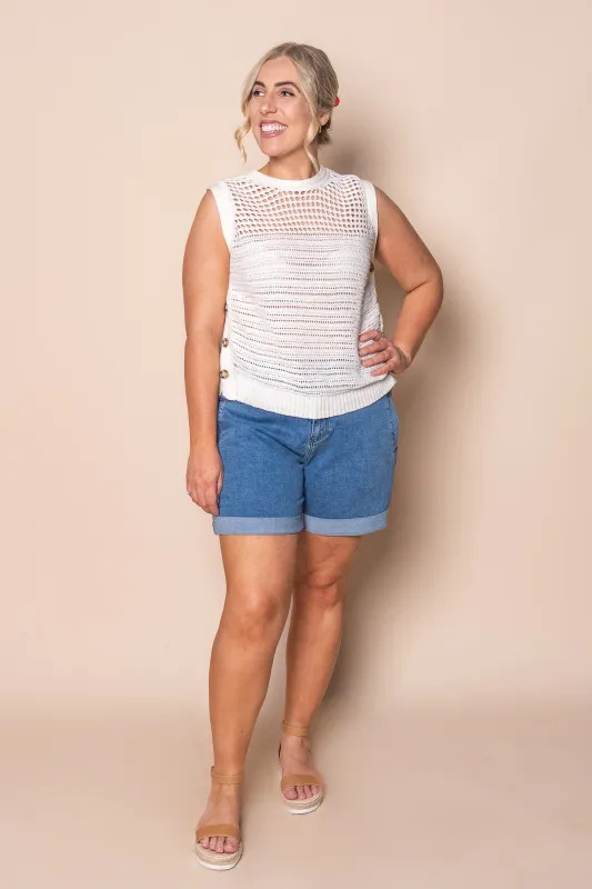 Chilli Knit Top in Vintage White - Foxwood made by Foxwood Clothing