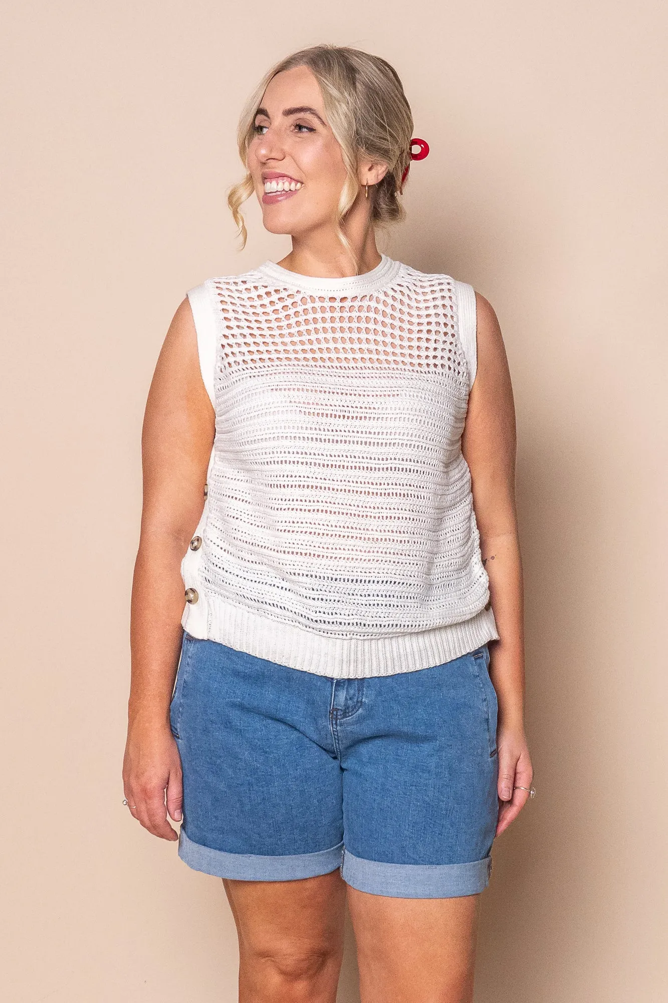 Chilli Knit Top in Vintage White - Foxwood sold by Always Alice product image thumbnail 2