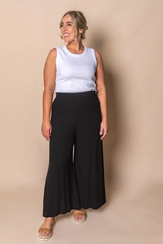 Gisele Wide-Legged Pants in Black made by Always Alice