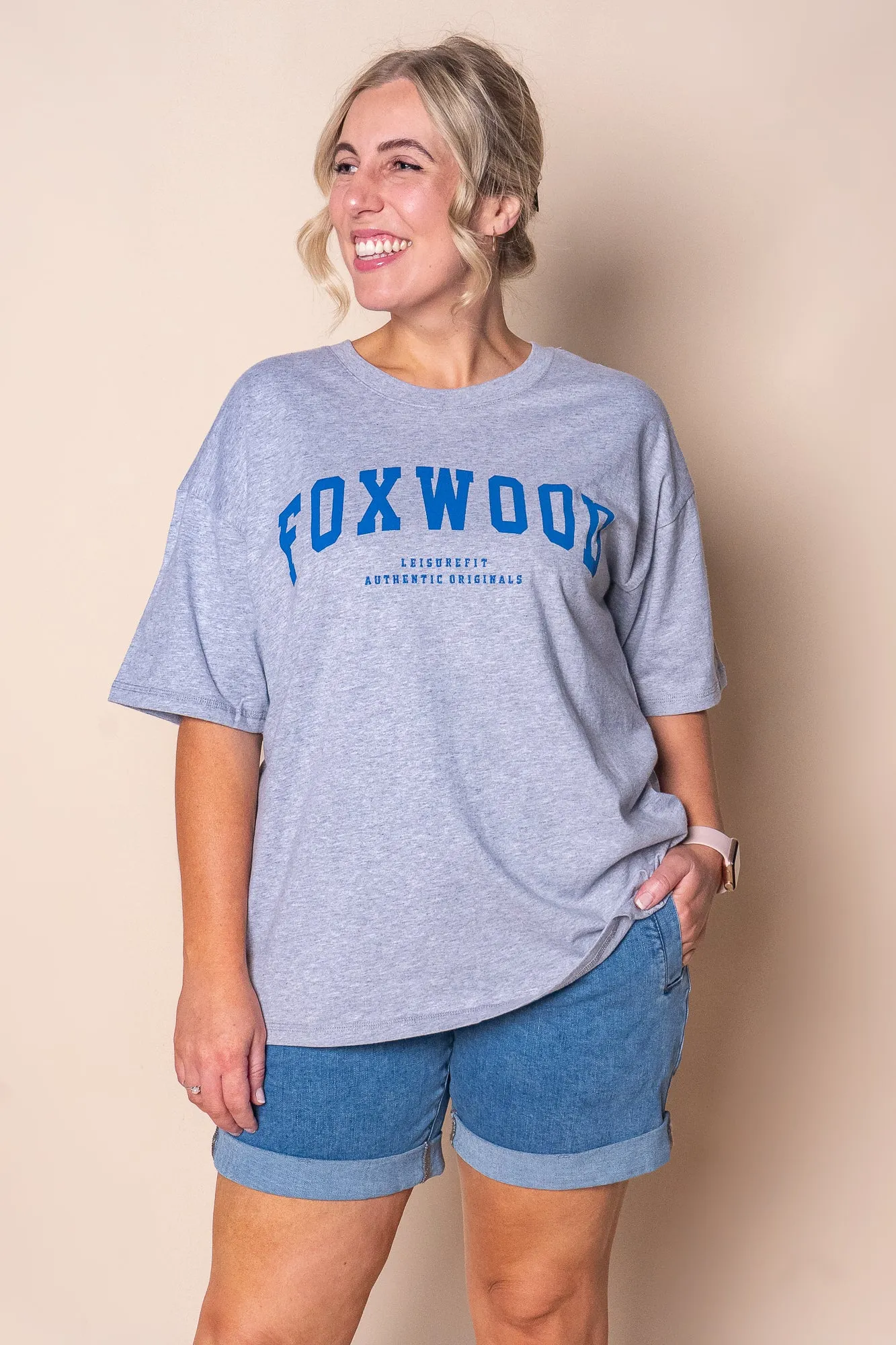 Interval Tee in Grey Marle/Blue - Foxwood sold by Always Alice product image thumbnail 3