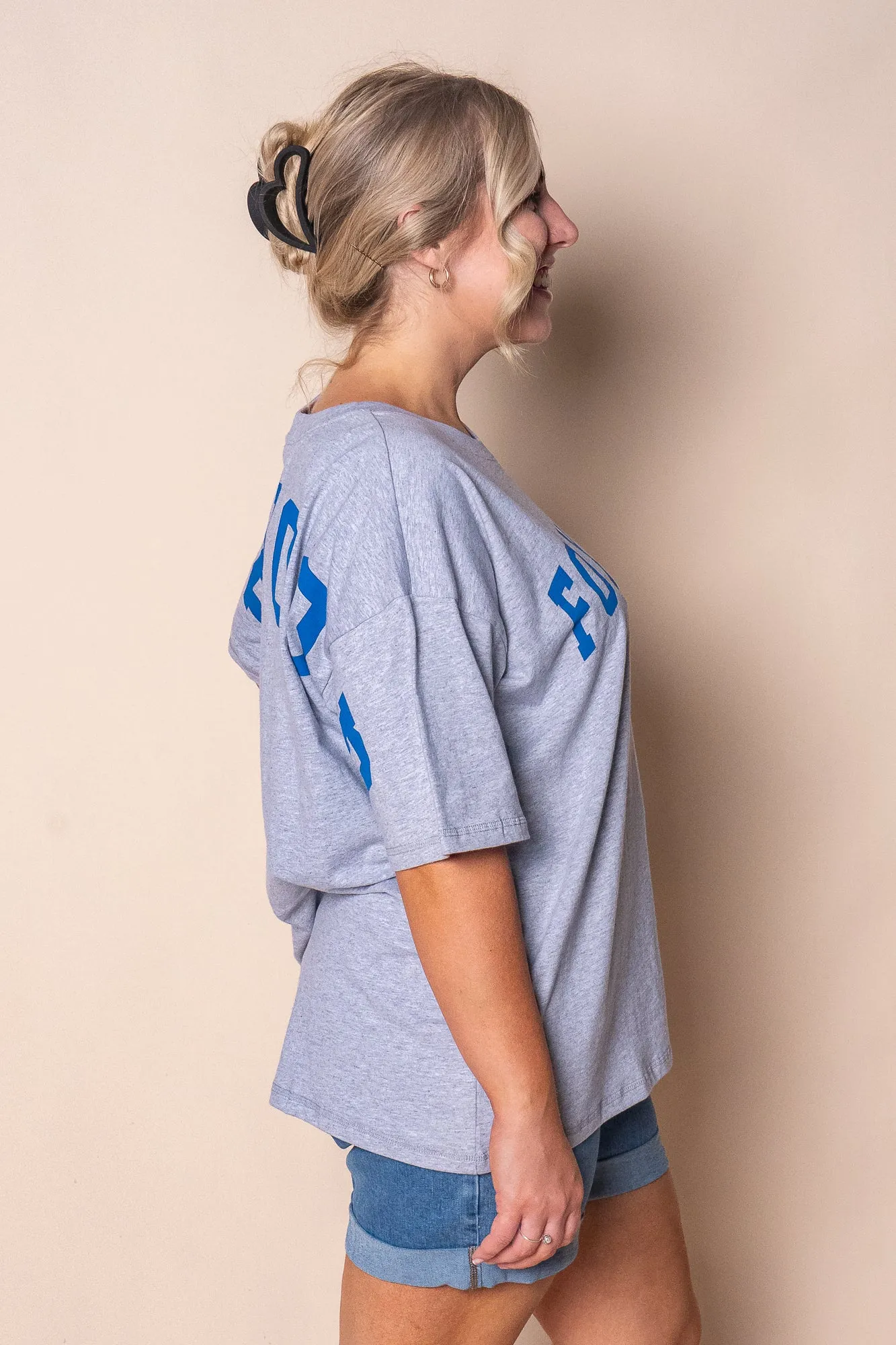 Interval Tee in Grey Marle/Blue - Foxwood sold by Always Alice product image thumbnail 4