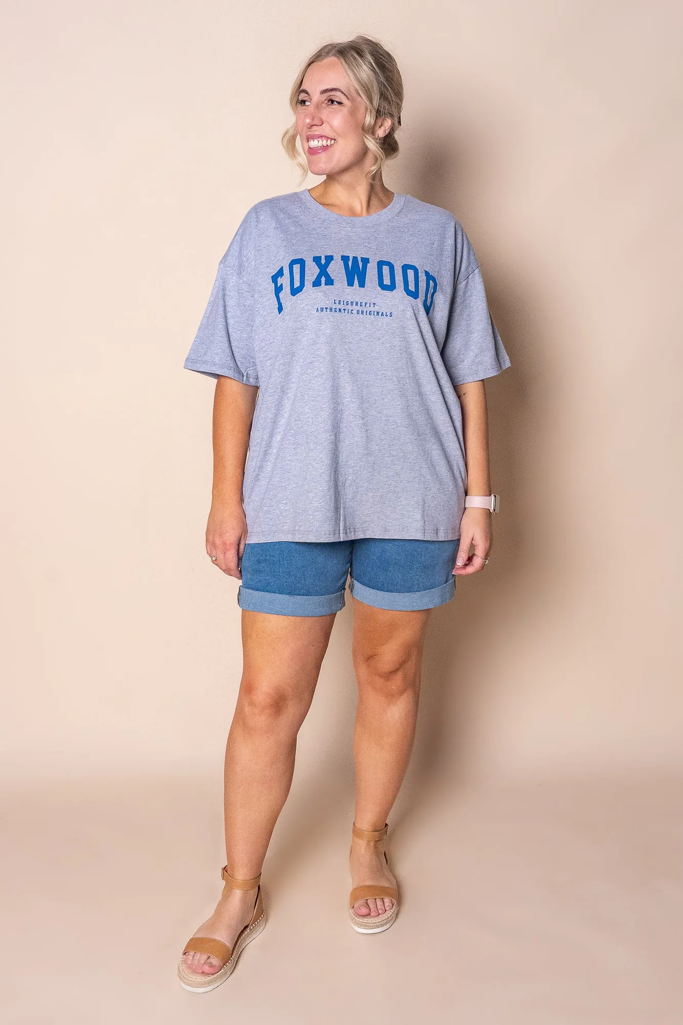 Interval Tee in Grey Marle/Blue - Foxwood sold by Always Alice product image thumbnail 2