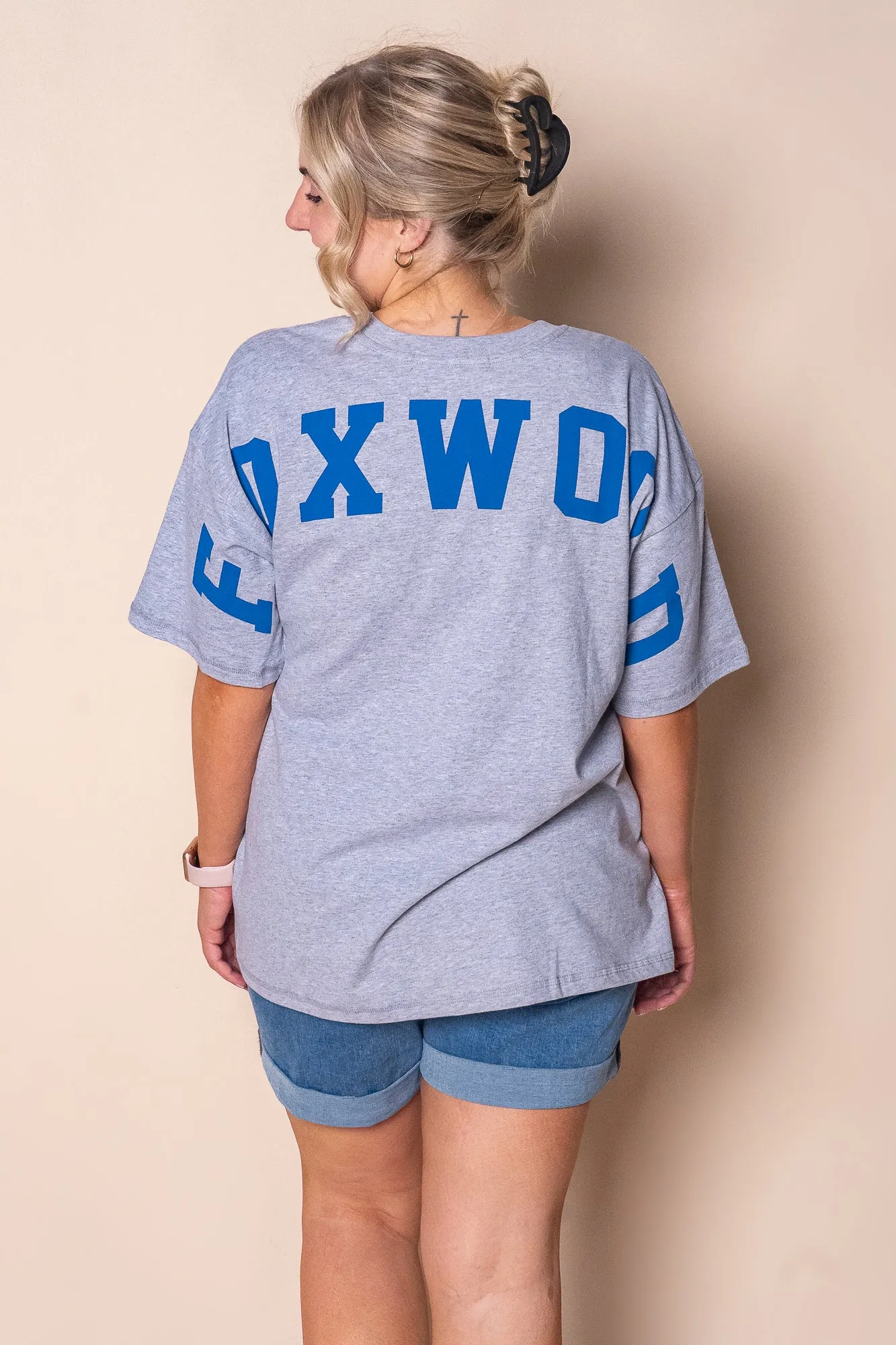 Interval Tee in Grey Marle/Blue - Foxwood sold by Always Alice product image thumbnail 5