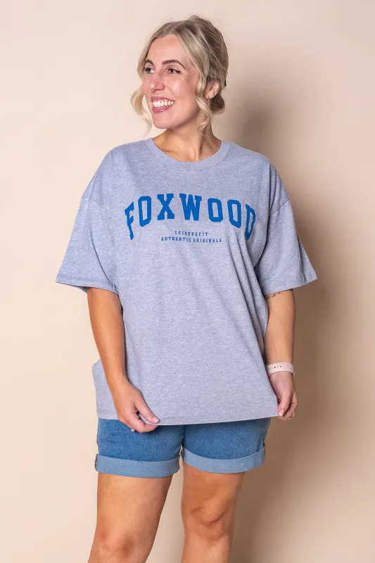 Interval Tee in Grey Marle/Blue - Foxwood made by Foxwood Clothing