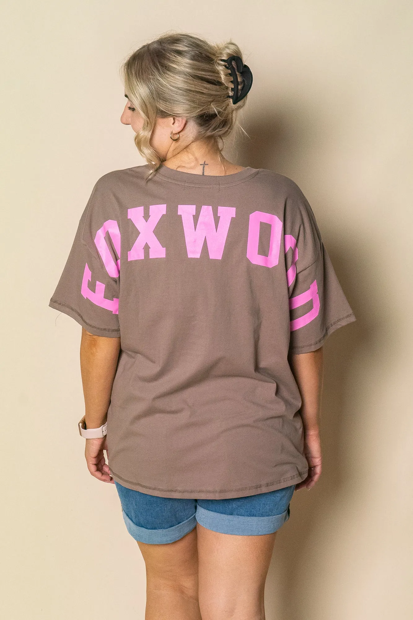 Interval Tee in Brown/Bright Pink - Foxwood sold by Always Alice product image thumbnail 5