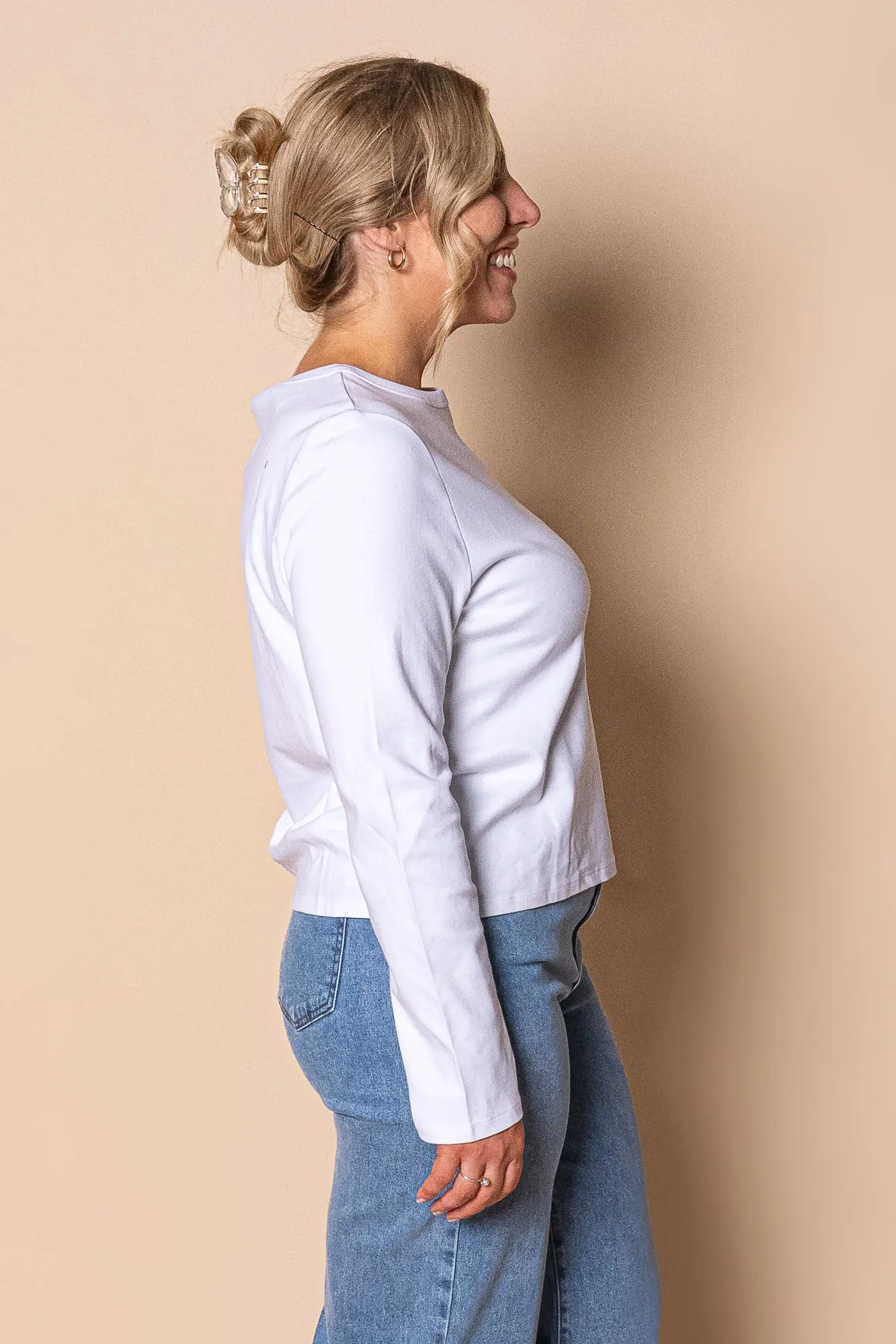 Regular L/S Tee in White - Silent Theory sold by Always Alice product image thumbnail 5