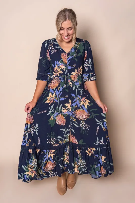 Tiffany Maxi Dress in Navy made by Always Alice