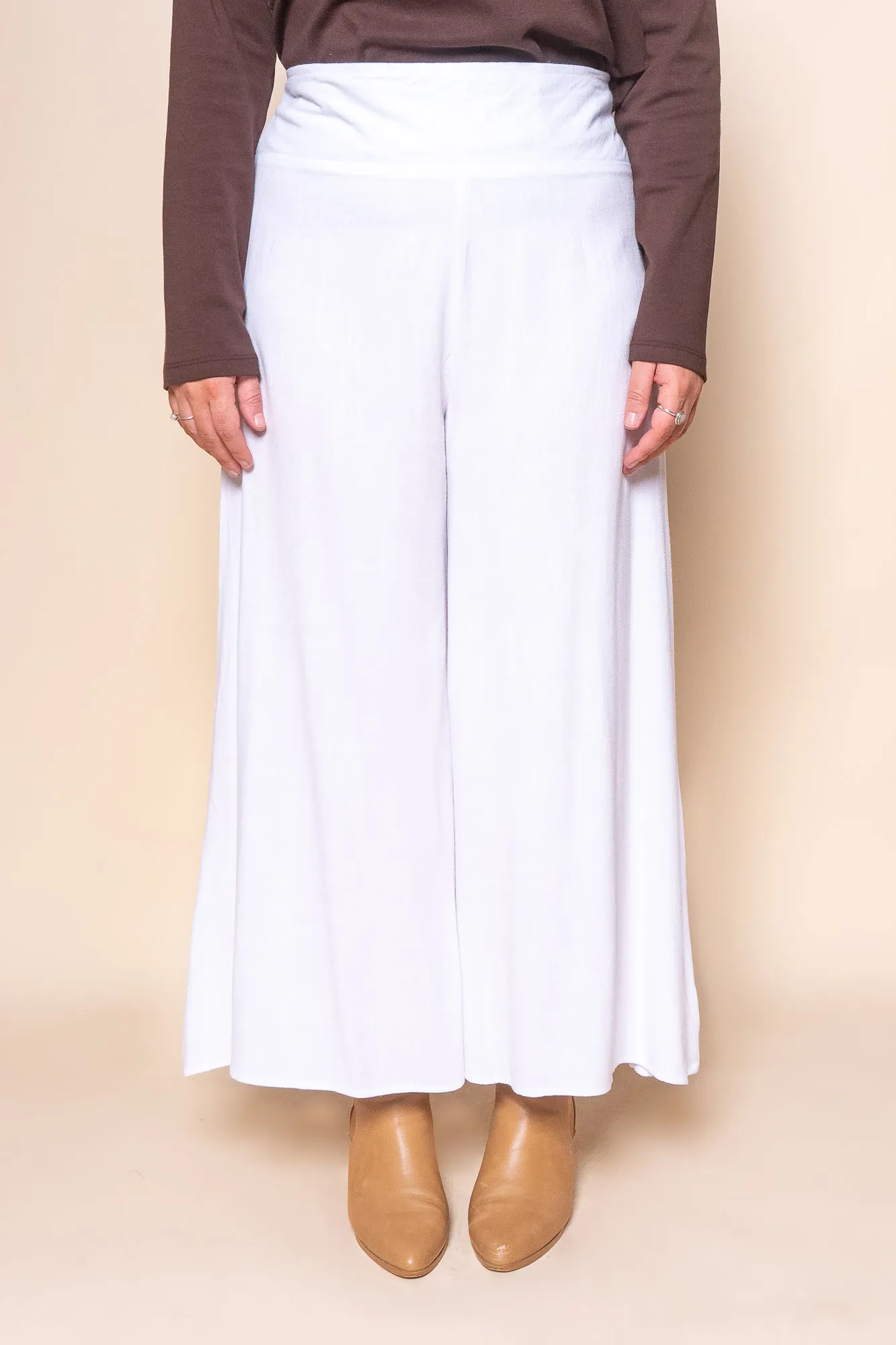 Gisele Wide-Legged Pants in White sold by Always Alice