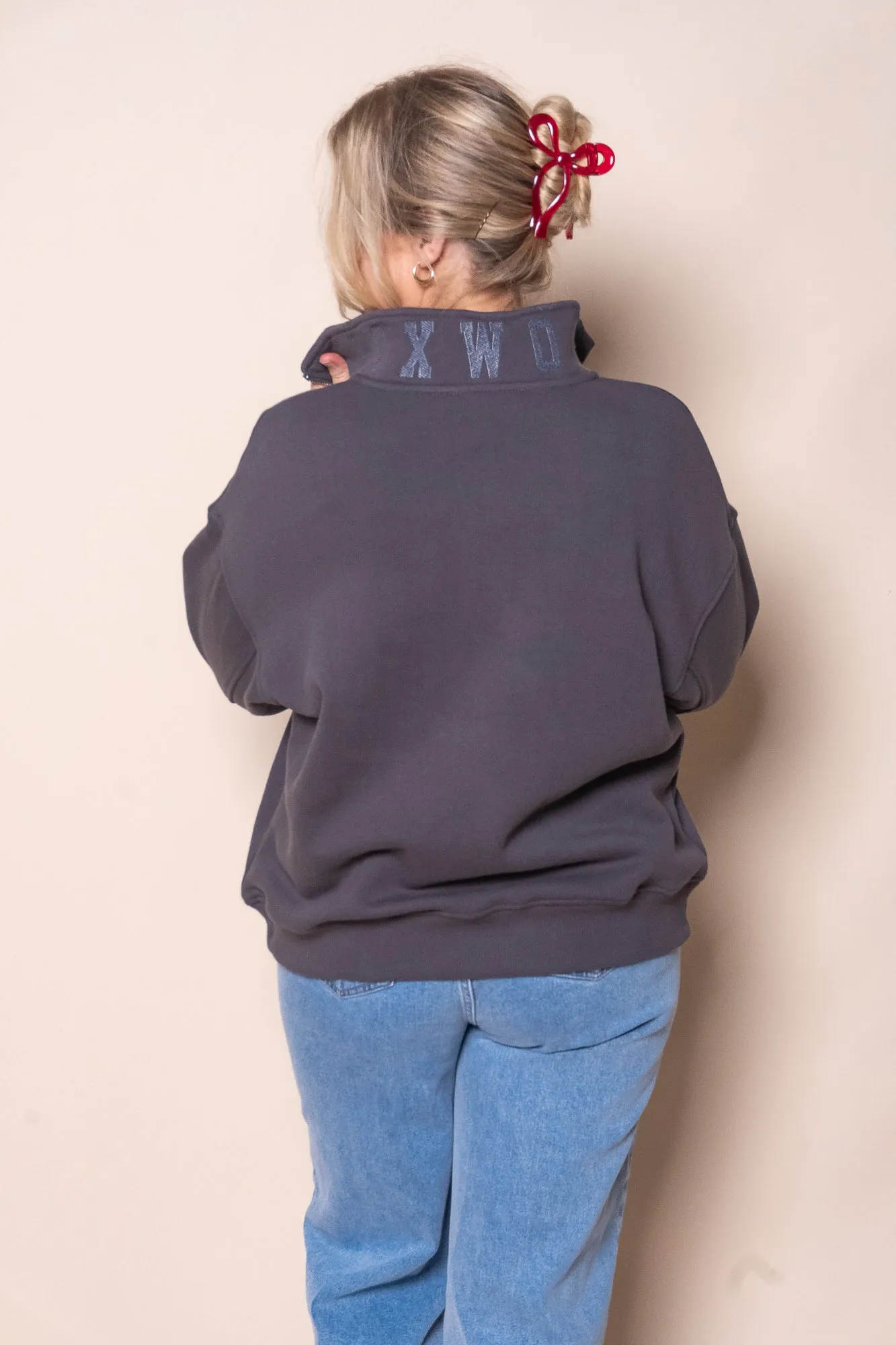 College Zip Crew in Charcoal - Foxwood sold by Always Alice product image thumbnail 4