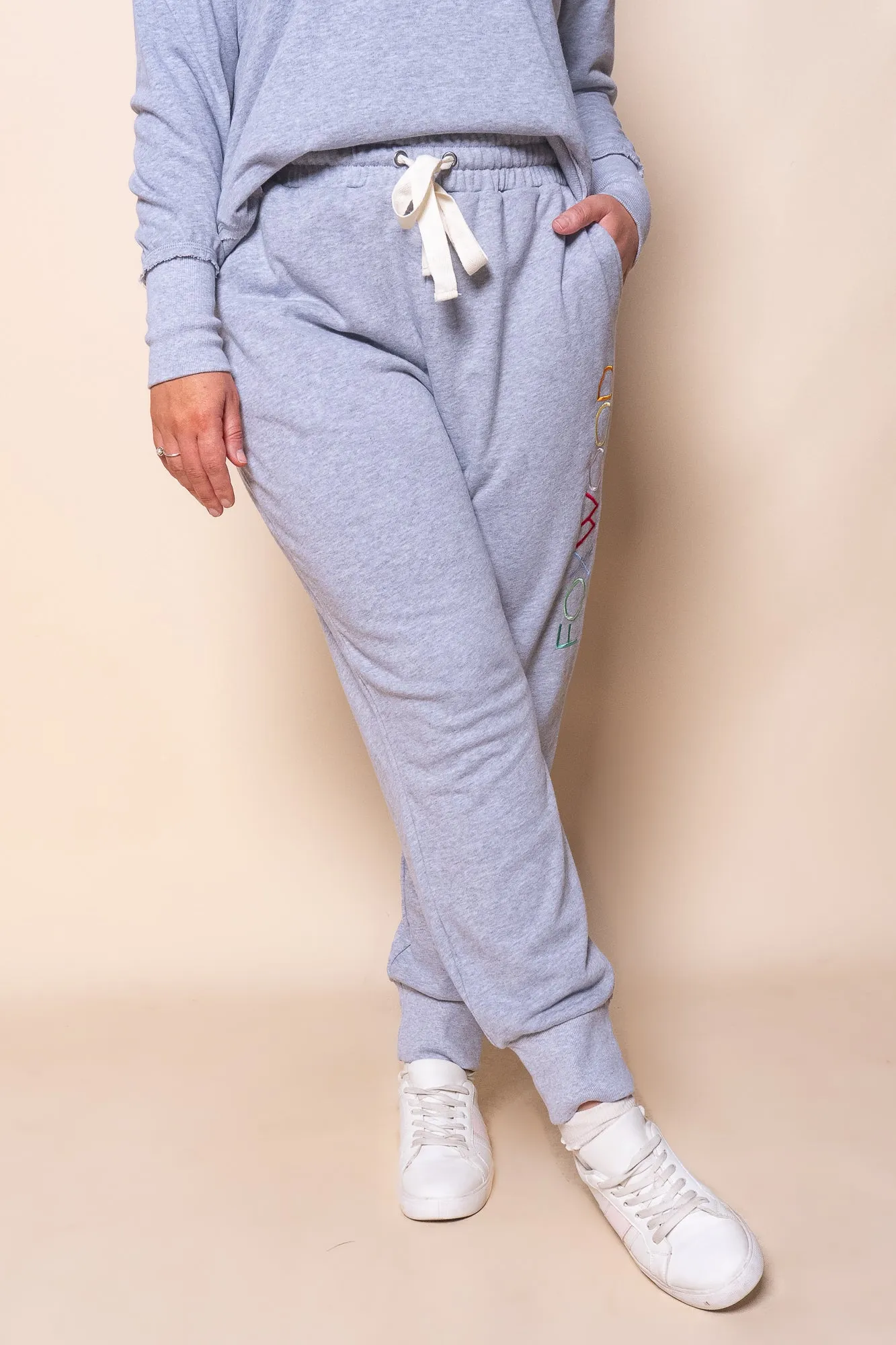 Simplified Confetti Track Pants in Grey Marle - Foxwood sold by Always Alice product image thumbnail 5