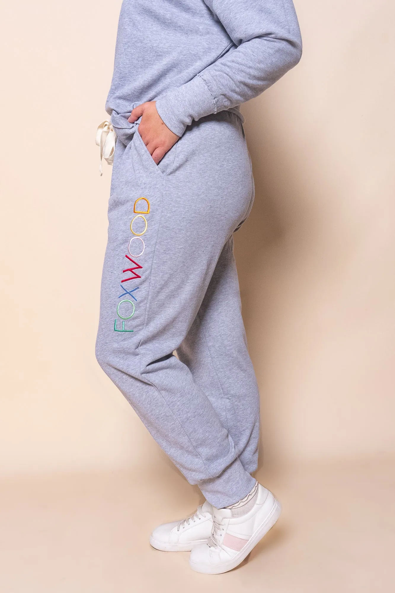 Simplified Confetti Track Pants in Grey Marle - Foxwood sold by Always Alice product image thumbnail 2