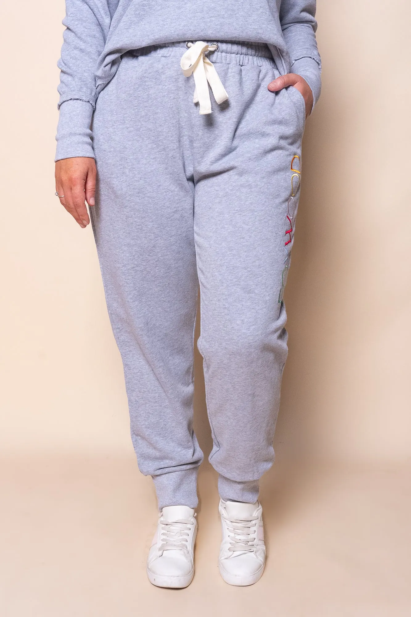 Simplified Confetti Track Pants in Grey Marle - Foxwood sold by Always Alice product image thumbnail 4