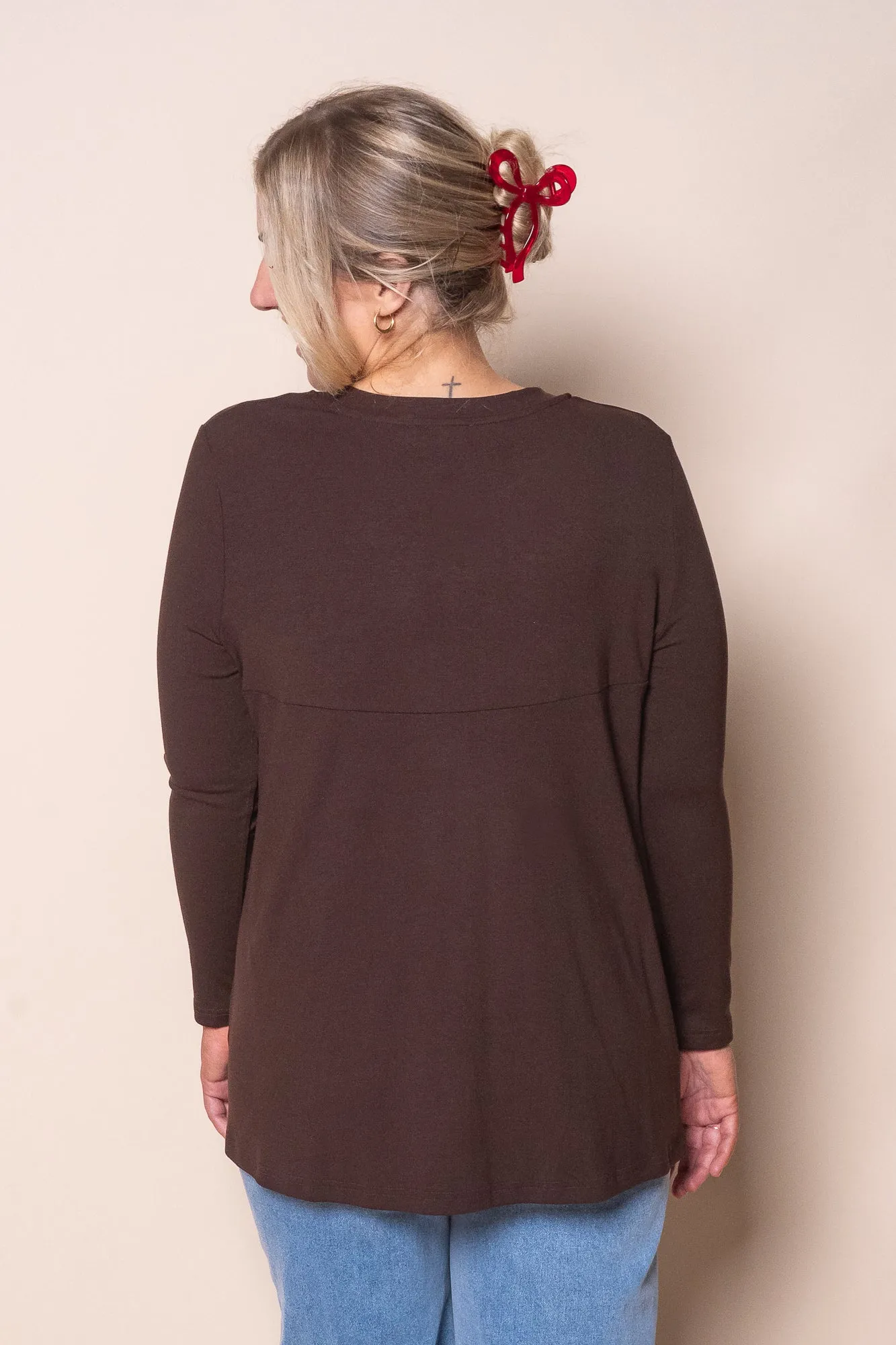 June L/S Top in Chocolate sold by Always Alice product image thumbnail 4